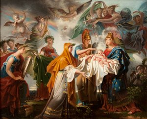 Allegory of the Birth of the King of Rome, renamed after 1814 Allegory of the Birth of Louis XIV by Charles Meynier